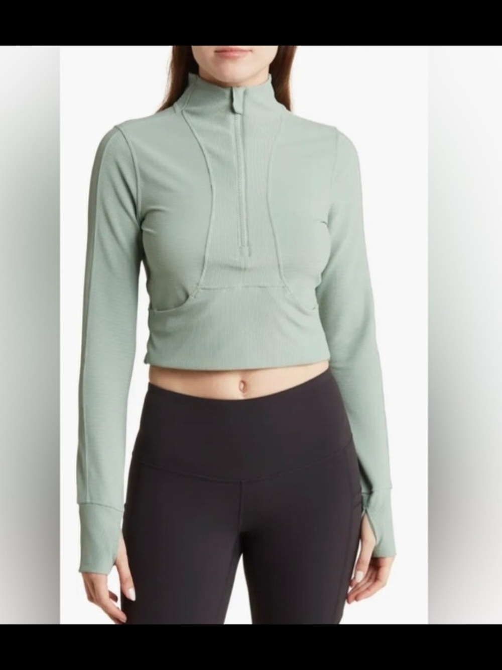 90 Degree By Reflex Vortex Ribbed Crop Half Zip Active Jacket